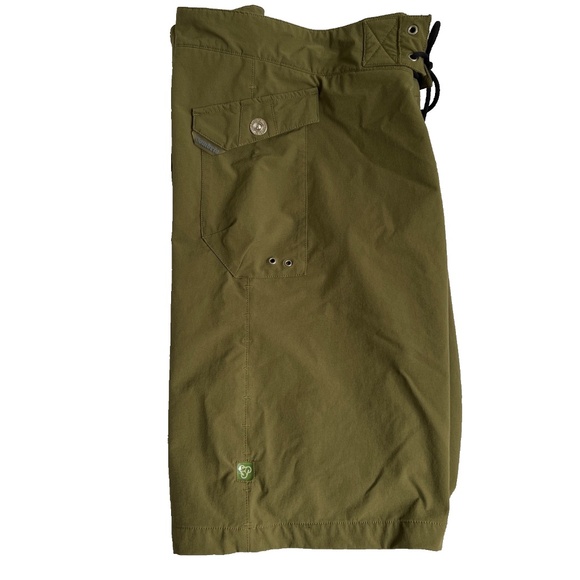 Sombrio Shorts Mountain Bike Size L 1 Pocket Green Long Leg Short Fly Lace Up - Picture 3 of 8